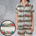 Vintage Thomas & James Satin Short-Sleeve Pajamas Set