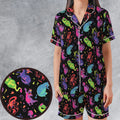Classic Dragons Satin Short-Sleeve Pajamas Set