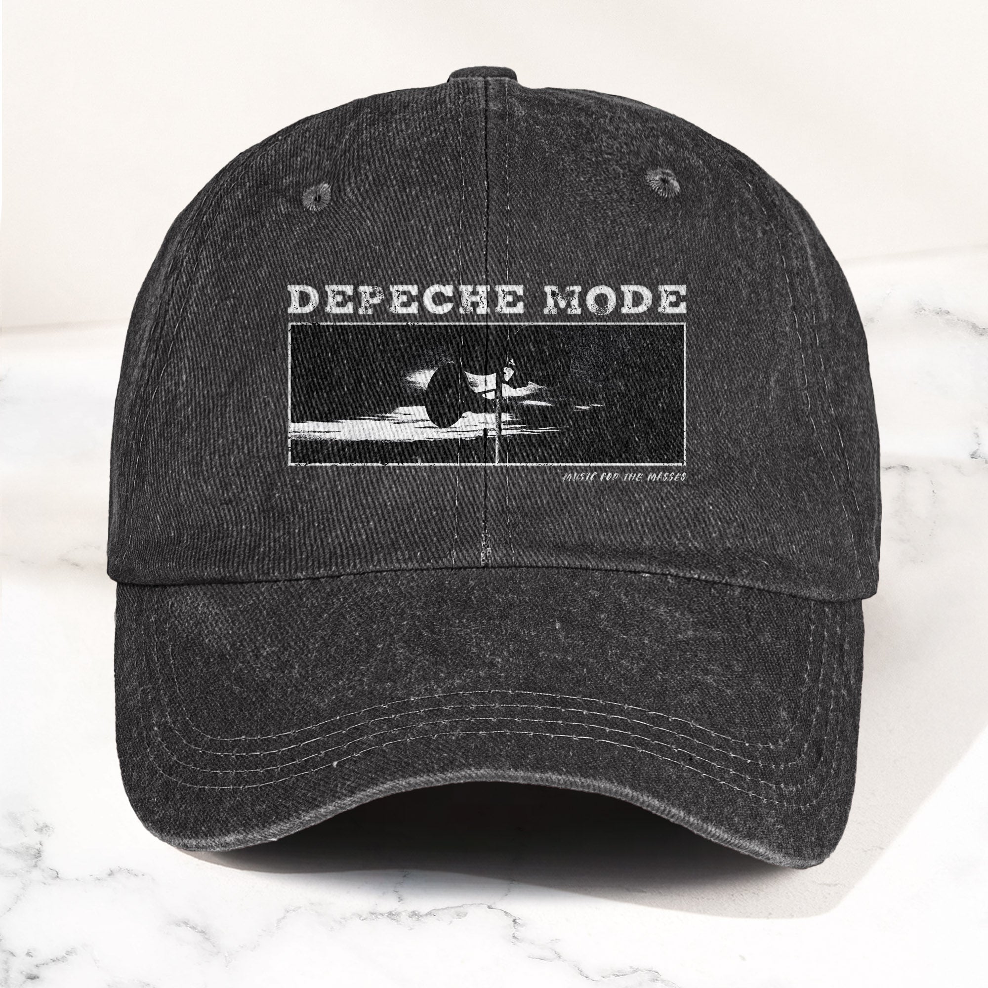 Music for the Masses Denim Cap Retro Depeche Mode Merch Dad Hat (With Box)