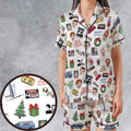 Holiday Pranks Home Alone Satin Short-Sleeve Pajamas Set
