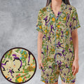 Green and Purple Battle TMNT Satin Short-Sleeve Pajamas Set