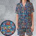 Hero of the Environment Captain Planet and the Planeteers Satin Short-Sleeve Pajamas Set