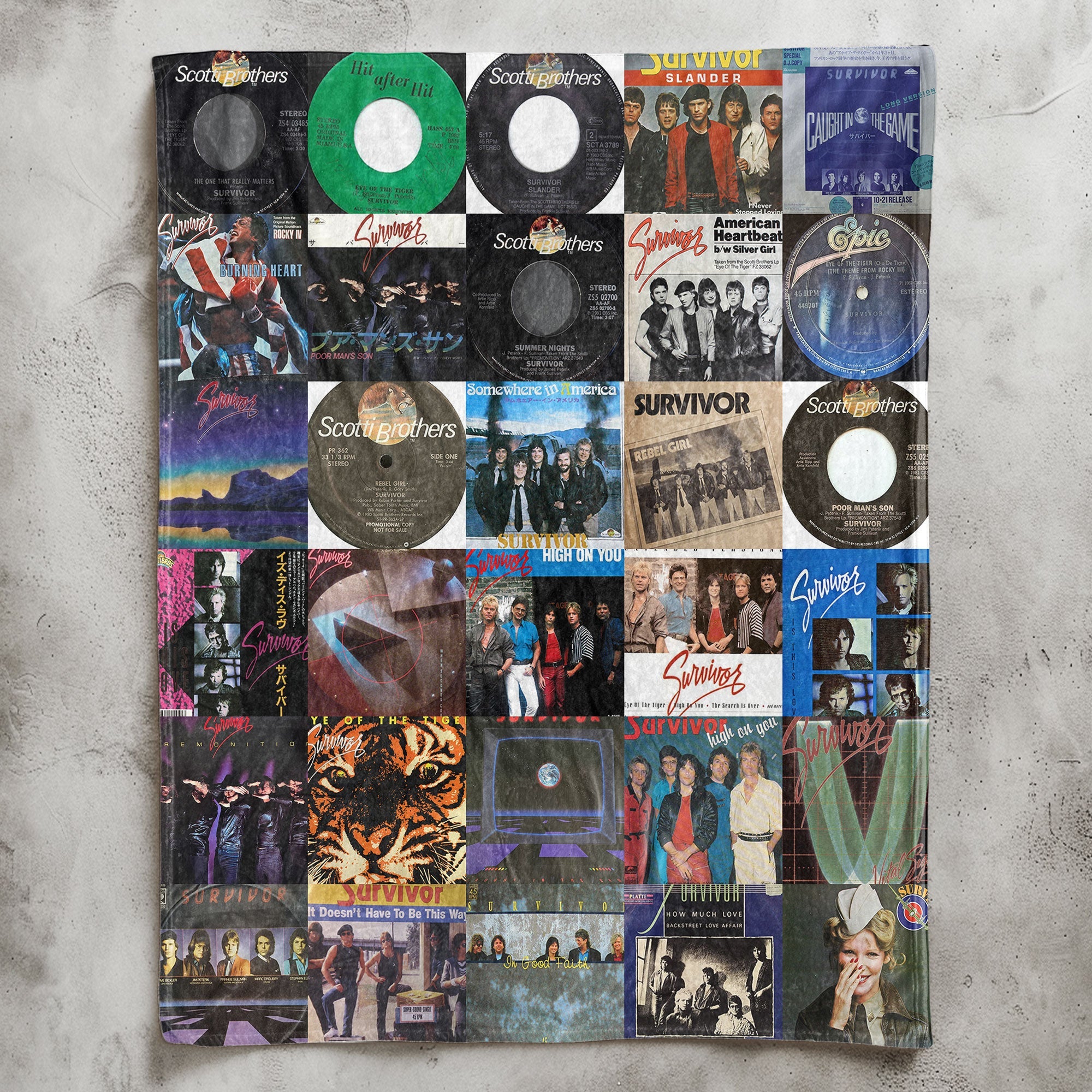 Survivor Sherpa Blanket Iconic Rock Anthems & Timeless Hits Tribute