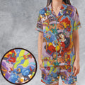 Wild Ride Satin Short-Sleeve Pajamas Set