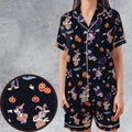 Happy Halloween Satin Short-Sleeve Pajamas Set