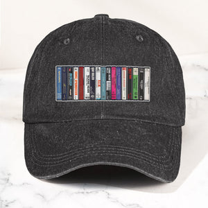 1984 Cassette Tape Collection Denim Dad Cap Retro Music Mixtape Aesthetic Hat (With BOX)