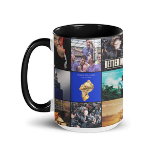 Robbie Williams Accent Mug Pop Icon Album Cover Collage Gift