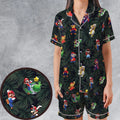 Tropical Mario Super Mario Satin Short-Sleeve Pajamas Set