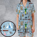 Buddy the ELF Quotes Christmas Satin Short-Sleeve Pajamas Set
