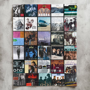 A-ha Sherpa Blanket Iconic Album Cover Collage Cozy Throw for Synth-Pop Fans