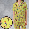 Alf Tales Characters Satin Short-Sleeve Pajamas Set