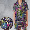 Stay Spooky Beetlejuice Satin Short-Sleeve Pajamas Set