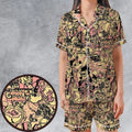 Goofy Movie Collage Satin Short-Sleeve Pajamas Set