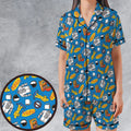 Jerry Seinfeld Comedian Pattern Satin Short-Sleeve Pajamas Set