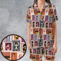 Dr. Mrs. The Monarch The Venture Bros. Magazine Poses Satin Short-Sleeve Pajamas Set