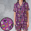 Beetlejuice Cartoon Vintage Satin Short-Sleeve Pajamas Set