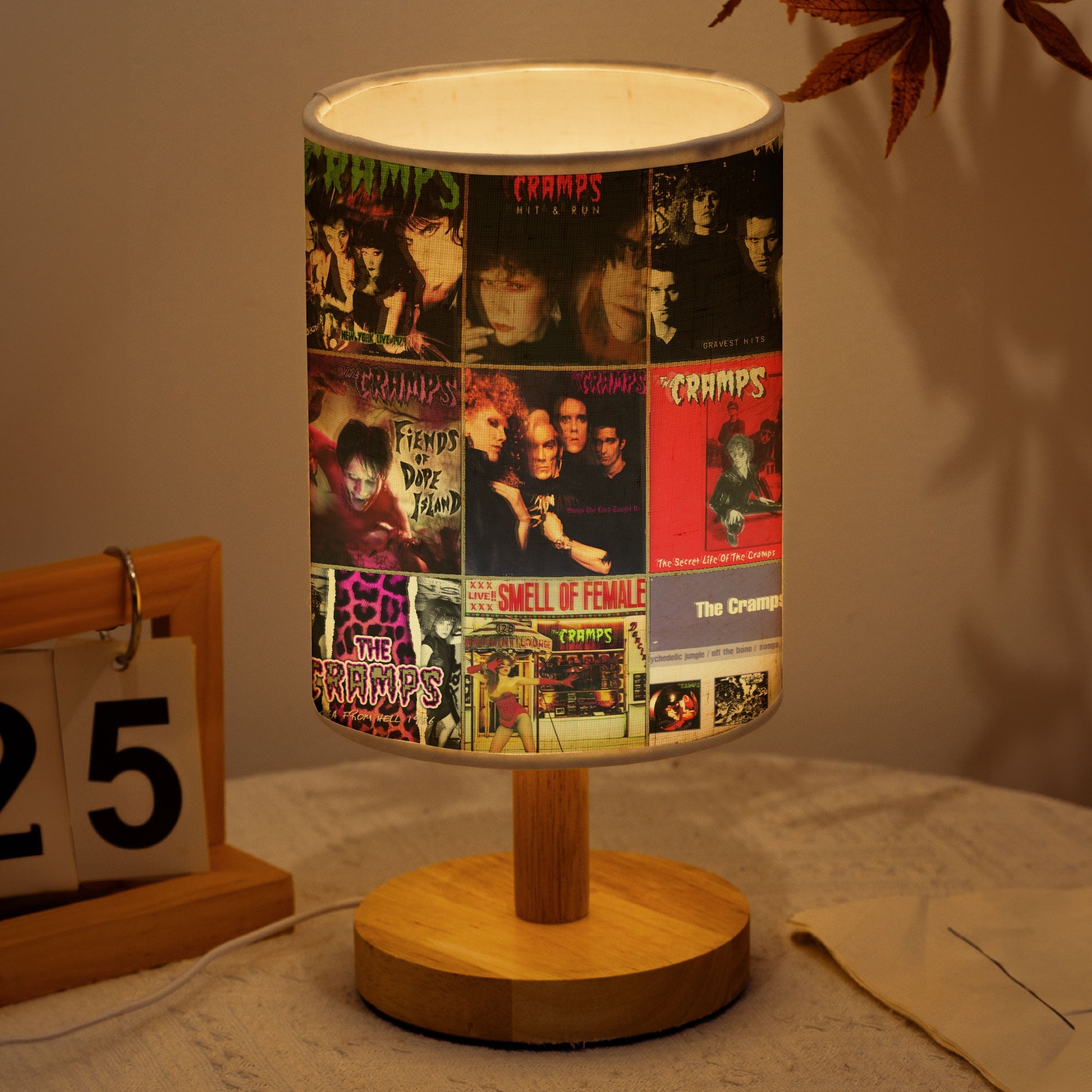 The Cramps Albums Fabric Lamp Light of Punk Rock Madness