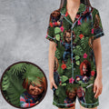 Chucky Just Wanna Have Fun Satin Short-Sleeve Pajamas Set