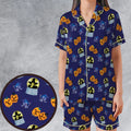 Wicked Witch Flying Monkey Satin Short-Sleeve Pajamas Set
