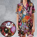 Land of Ooo Adventure Time Satin Short-Sleeve Pajamas Set