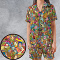 Nostalgia Toys Pop Culture Toys Satin Short-Sleeve Pajamas Set