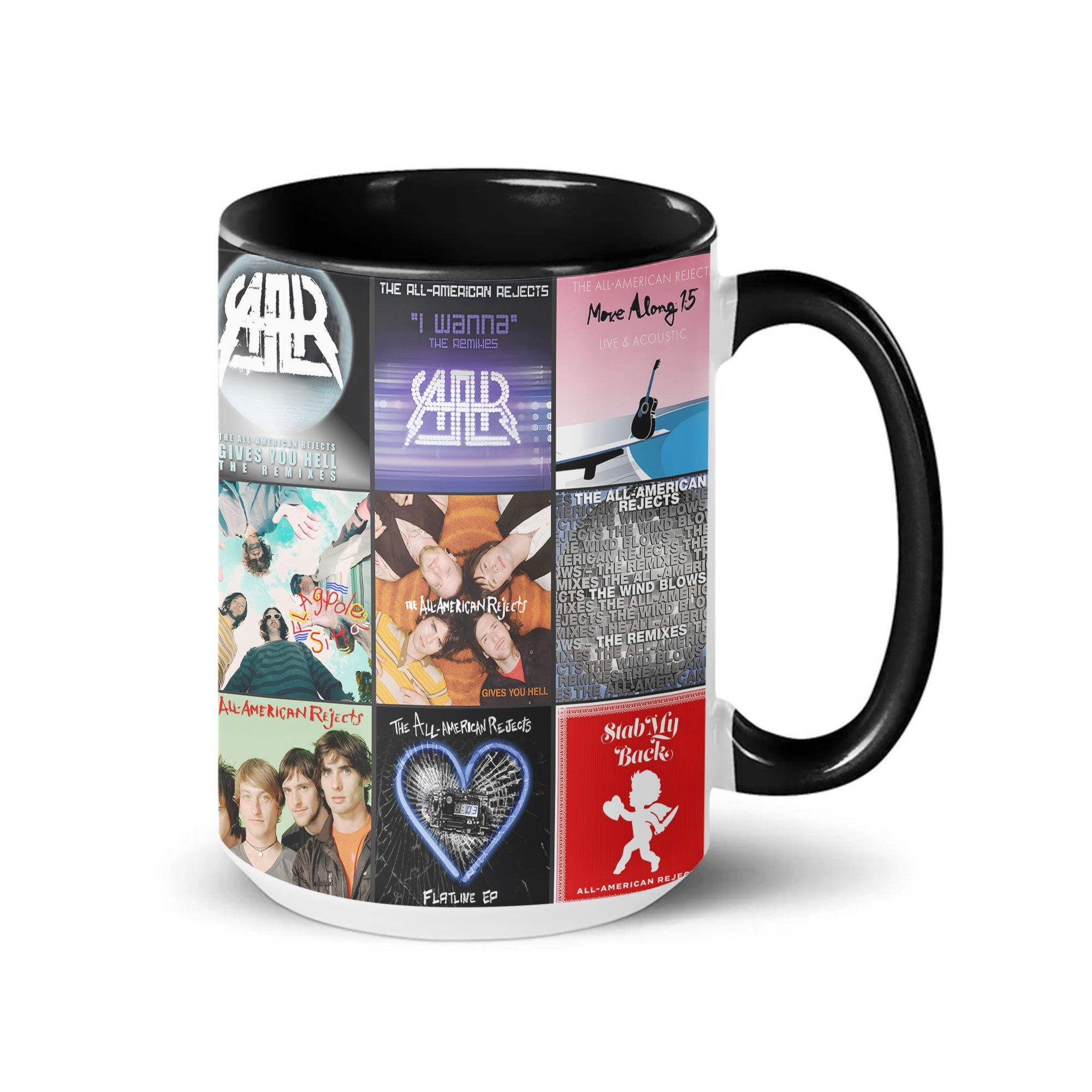 The All-American Rejects Accent Mug Album Cover Collage Gift for Pop-Punk Fans