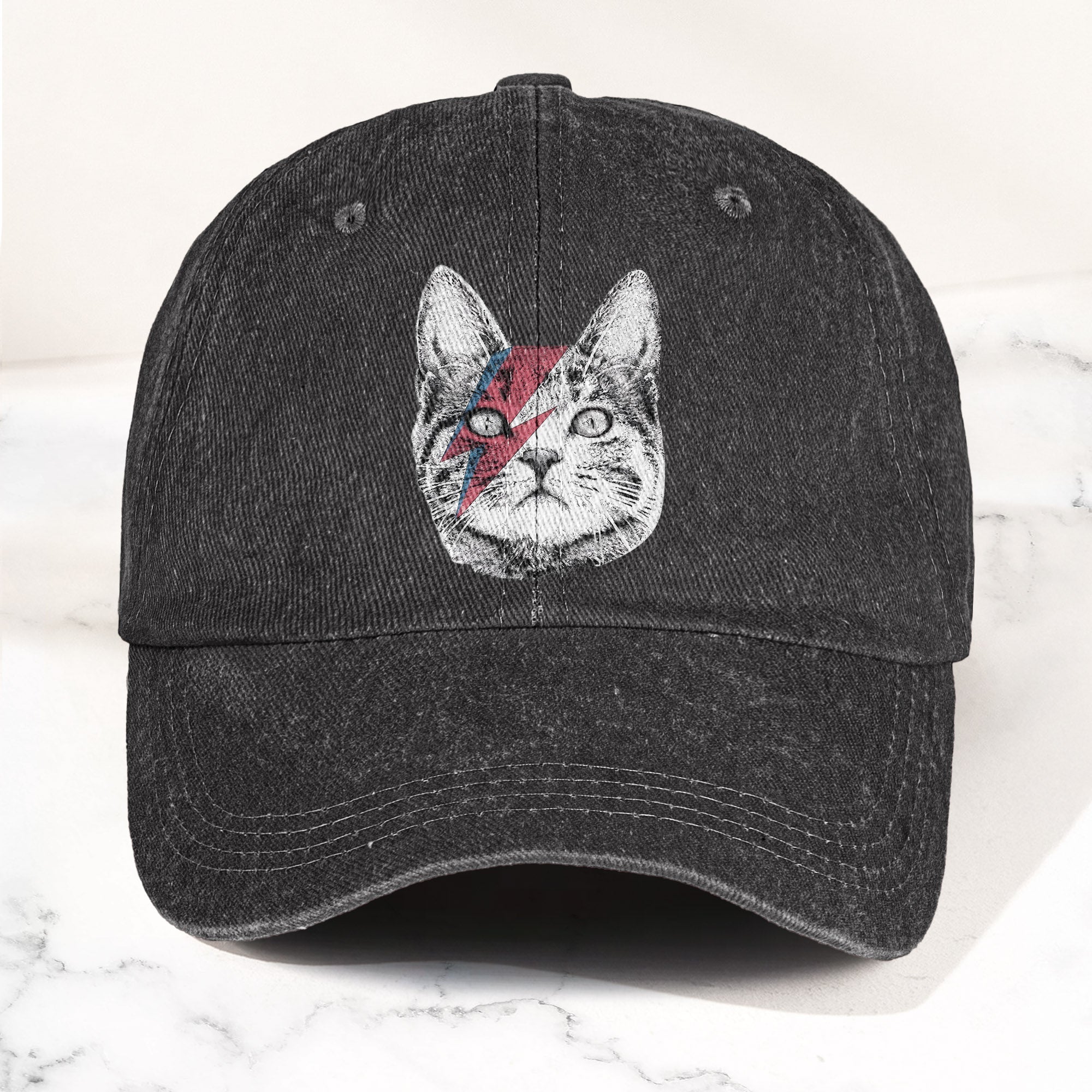 Kitty Stardust Denim Cap David Bowie Inspired Merch Dad Hat (With Box)
