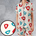 Togepi Pattern Pokemon Satin Short-Sleeve Pajamas Set