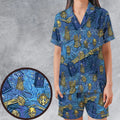Starry Night Tardis Doctor Who Satin Short-Sleeve Pajamas Set