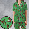 Harlem Globetrotters Characters Satin Short-Sleeve Pajamas Set