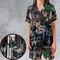 The 80s Iconic Satin Short-Sleeve Pajamas Set