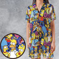 Springfield Swag The Simpsons Satin Short-Sleeve Pajamas Set