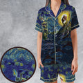 Howl’s Moving Castle Starry Night Satin Short-Sleeve Pajamas Set