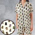 Teenage Mutant Ninja Turtles in Kidrobot style Satin Short-Sleeve Pajamas Set