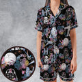 Floral Wars Dark Side Star Wars Pattern Satin Short-Sleeve Pajamas Set
