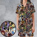 Sick Sad World Daria Satin Short-Sleeve Pajamas Set