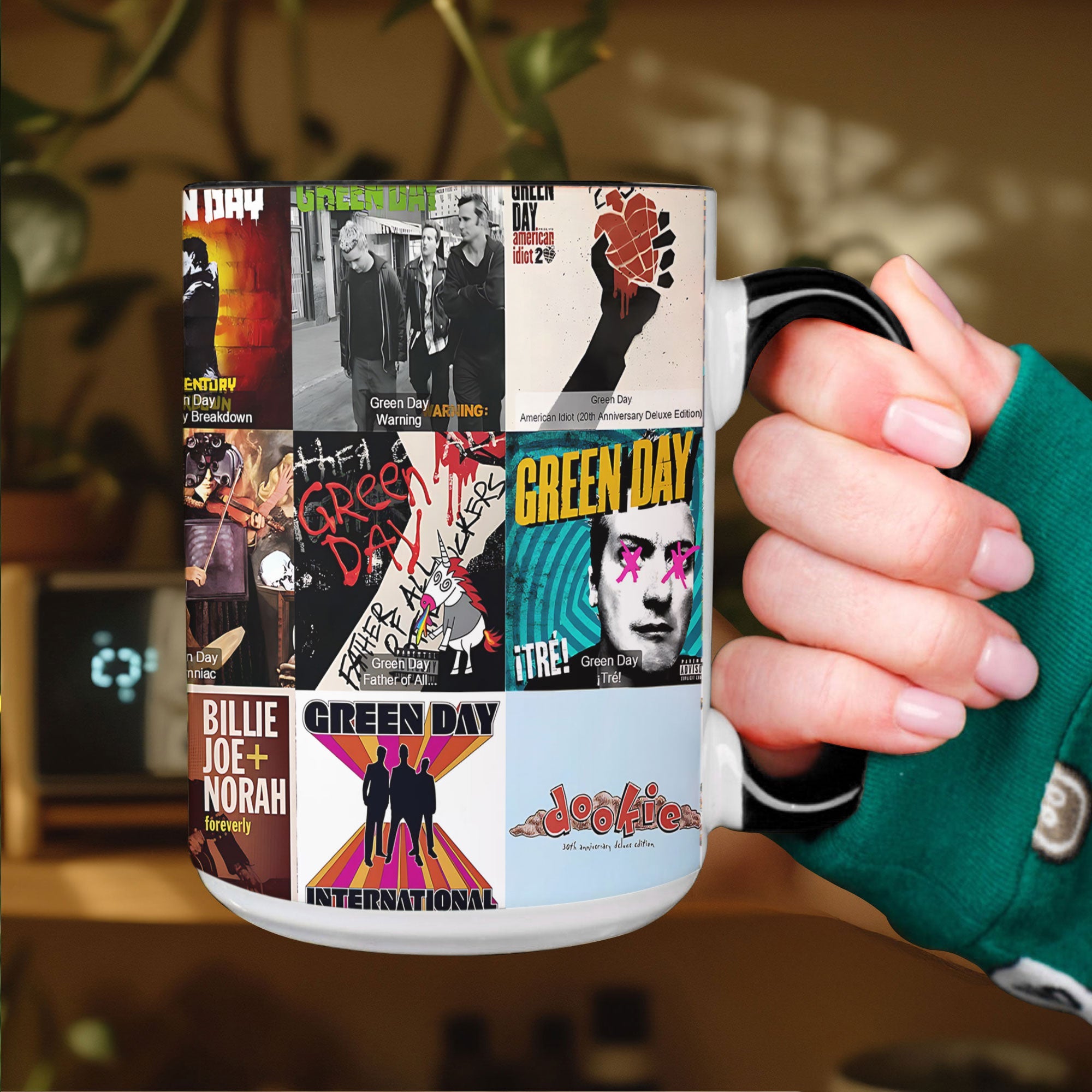 Green Day Accent Mug Classic Album Cover Collage Gift
