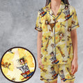 Bill The Cat Bloom County Satin Short-Sleeve Pajamas Set