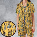 Magic Of Oz Characters Pattern Satin Short-Sleeve Pajamas Set