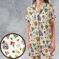 Chibi Tales Of The Wizard Of Oz Satin Short-Sleeve Pajamas Set
