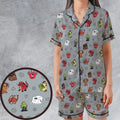 Little Monsters DnD Satin Short-Sleeve Pajamas Set