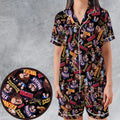 Classic Horror Films Satin Short-Sleeve Pajamas Set