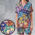 Evolutionary line of Eevee Pokemon Satin Short-Sleeve Pajamas Set