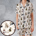 Bookish Wardrobe Wishbone Satin Short-Sleeve Pajamas Set