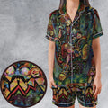 Trippy Sora Kingdom Hearts Satin Short-Sleeve Pajamas Set
