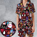 Spide-Mania Spider-Verse Satin Short-Sleeve Pajamas Set