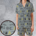 S.T Shipyard Star Trek Satin Short-Sleeve Pajamas Set