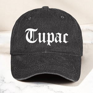 2Pac Denim Dad Cap Classic Old English Logo Design ( With BOX)