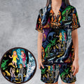 Goonies 80s Pixel Art Satin Short-Sleeve Pajamas Set
