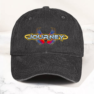 Journey Denim Dad Cap Legendary Rock Band Logo Design ( With BOX)